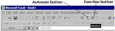 Autosum button