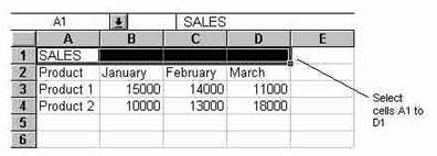 Centering across columns