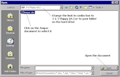 Selecting the Ampac document